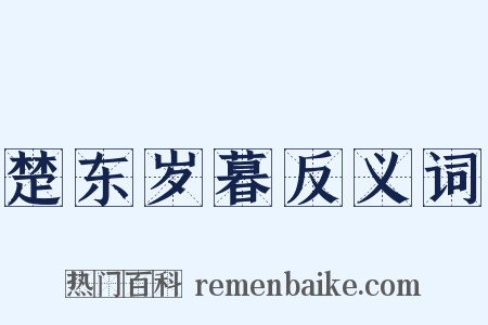 楚东岁暮反义词是什么意思的图片
